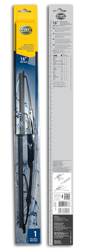 Hella Standard Wiper Blade 16in - Single - Bull Strap