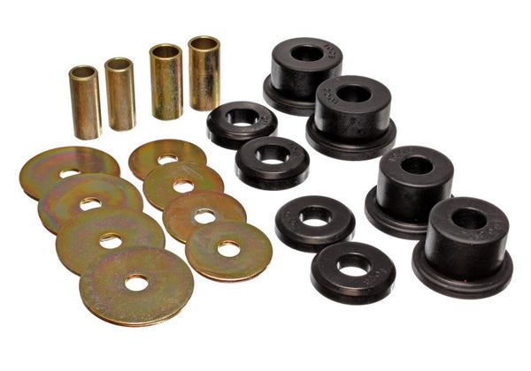 Energy Suspension 90-94 Mitsubishi Eclipse FWD Black Sub-Frame Bushing Set - Bull Strap