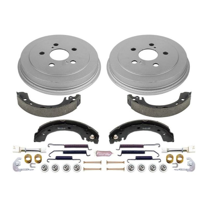 Power Stop 03-08 Toyota Corolla Rear Autospecialty Drum Kit - Bull Strap