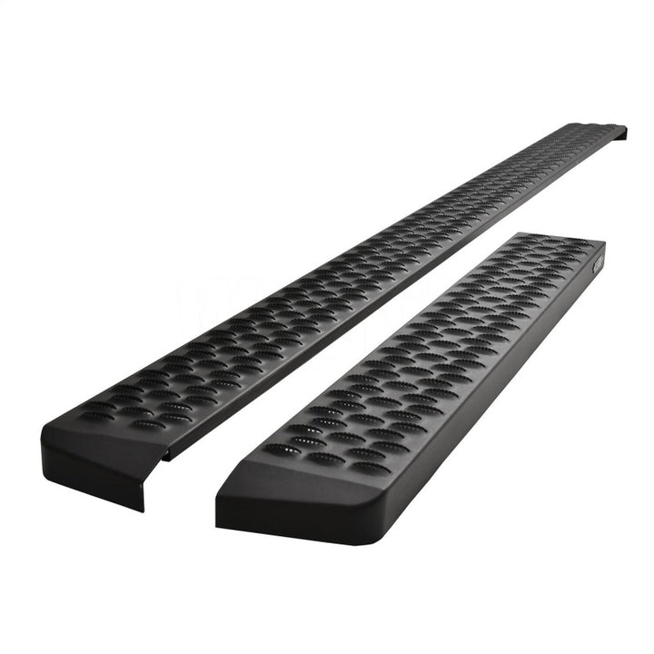 Westin Ford Transit Van 150/250/350 (46in Driver & 97in. Pass) Grate Steps Running Boards - Tex. Blk - Bull Strap
