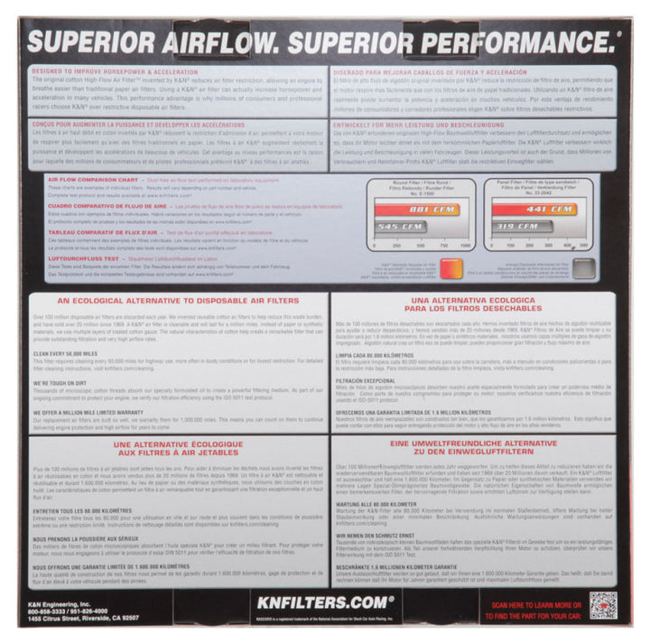 K&N Round Air Filter 14in OD / 12in ID / 2.313in Height - Bull Strap
