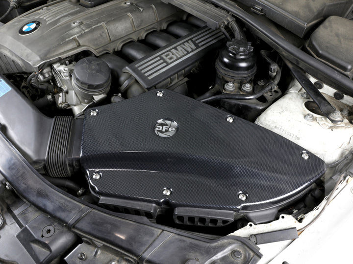 aFe MagnumForce Stage 2 Si Intake System P5R 06-11 BMW 3 Series E9x L6 3.0L Non-Turbo - Bull Strap