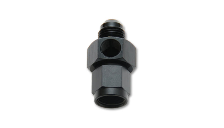 Vibrant -6AN Male to -6AN Female Union Adapter Fitting w/ 1/8in NPT Port - Bull Strap