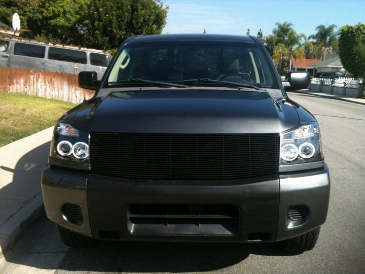 Spyder Nissan Titan 04-14/Armada 04-07 Projector Headlights CCFL Halo LED Blk PRO-YD-NTI04-CCFL-BK - Bull Strap