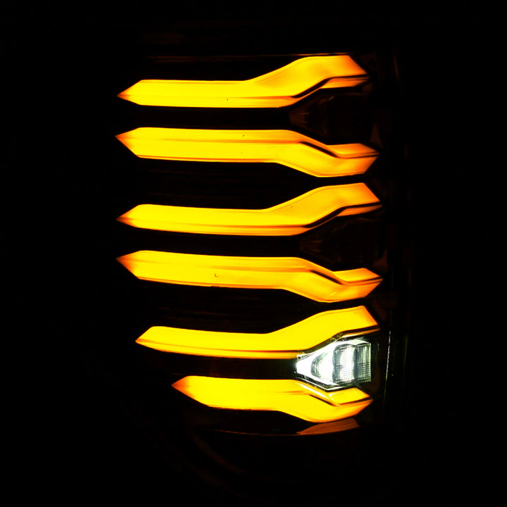 AlphaRex 09-14 Ford F150 LUXX LED Taillights - AlphaBlack Housing - Bull Strap