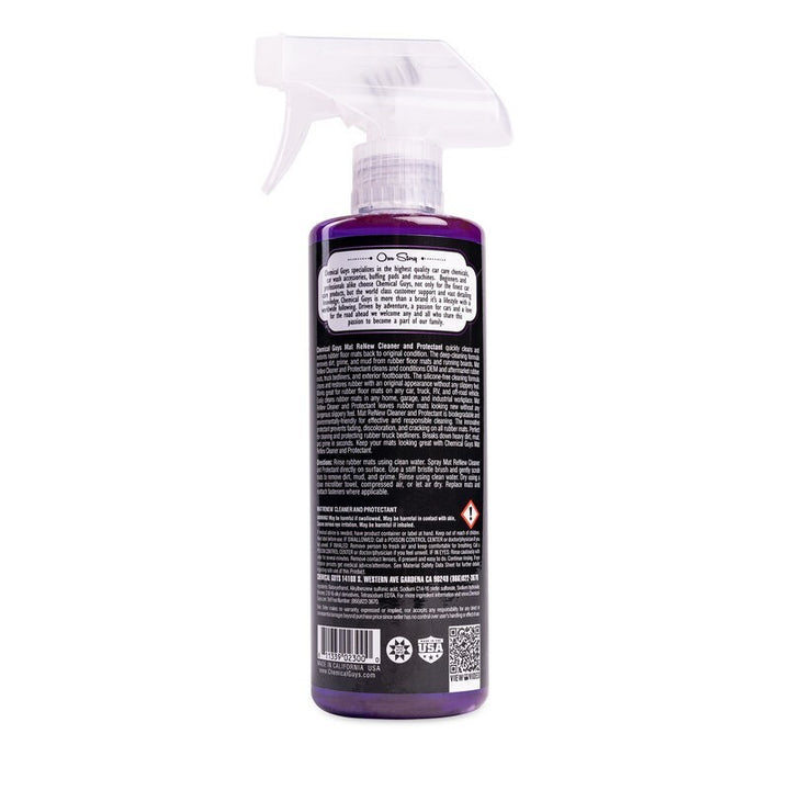 Chemical Guys Mat ReNew Rubber + Vinyl Floor Mat Cleaner & Protectant - 16oz - Bull Strap