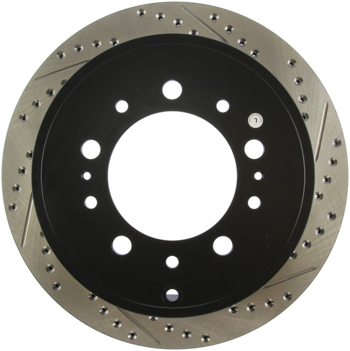 StopTech Slotted & Drilled Sport Brake Rotor - Bull Strap