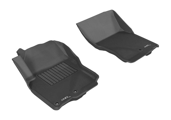 3D MAXpider 2005-2019 Nissan Frontier Crew/King Cab Kagu 1st Row Floormat - Black - Bull Strap