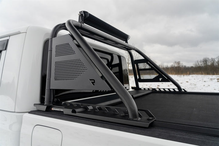 N-Fab ARC Sports Bar 20-22 Jeep Gladiator - Textured Black(Roll-N-Lock Cover Fitment Only) - Bull Strap