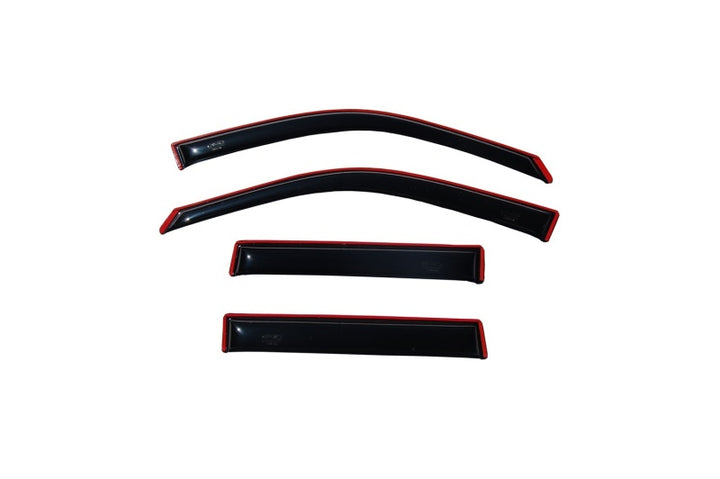 AVS 02-10 Ford Explorer (4 Door) Ventvisor In-Channel Front & Rear Window Deflectors 4pc - Smoke - Bull Strap