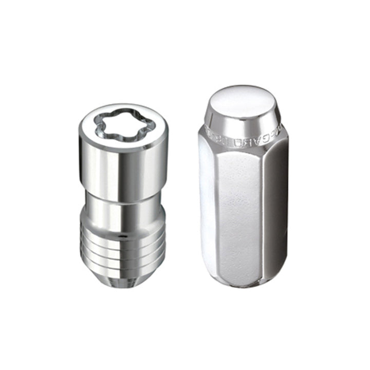 McGard 5 Lug Hex Install Kit w/Locks (Cone Seat Nut) M14X1.5 / 22mm Hex / 1.635in. Length - Chrome - Bull Strap