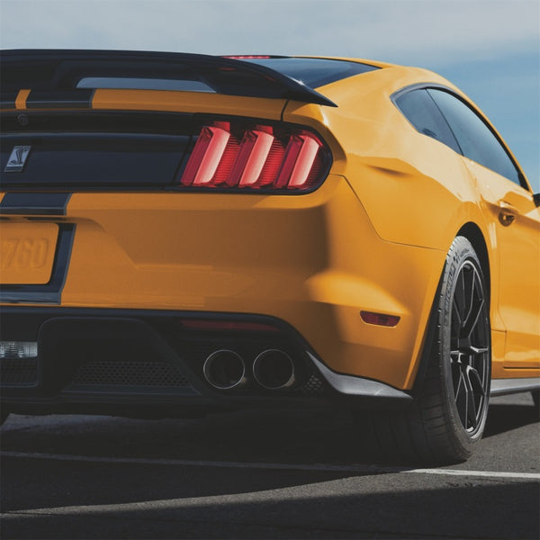 Ford Racing 15-23 Mustang Coupe Gloss Black Rear Spoiler w/Gurney Flap - Bull Strap