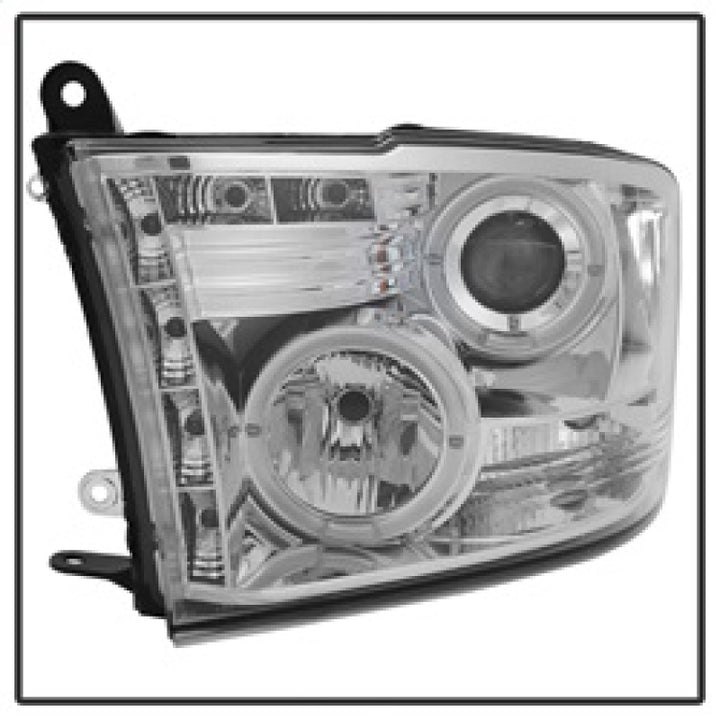 Spyder Dodge Ram 1500 09-14 10-14 Projector Headlights Halogen- LED Halo LED - Chrm PRO-YD-DR09-HL-C - Bull Strap