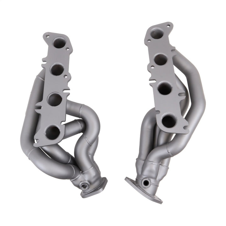 BBK 11-14 Mustang GT Shorty Tuned Length Exhaust Headers - 1-5/8 Titanium - Bull Strap