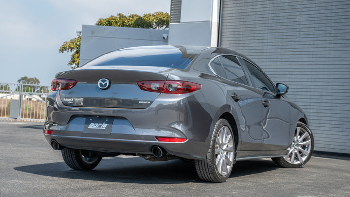 Borla 19-23 Mazda 3 NA / 21-23 Mazda 3 Turbo S-Type Axle Back Exhaust w/ 4in Black Tips - Bull Strap