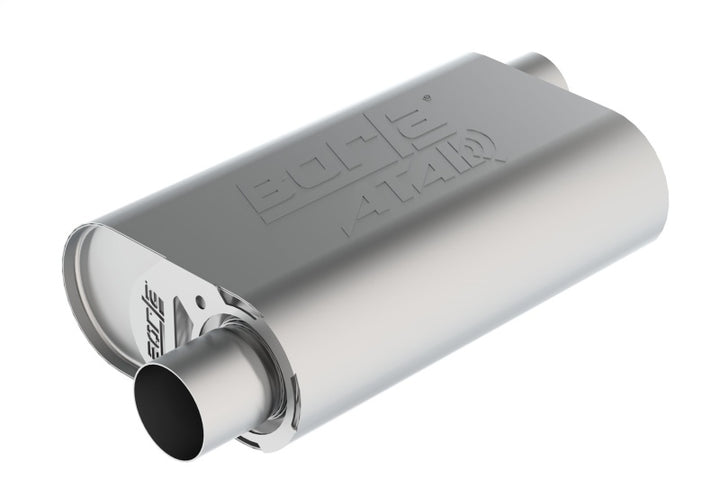 Borla CrateMuffler LS3 ATAK 2.5in Offset/Offset 14inx4.35inx9in Muffler - Bull Strap