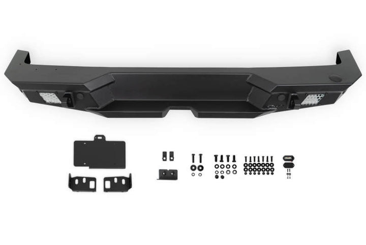 DV8 Offroad 2018 Jeep Wrangler JL MTO Series Rear Bumper w/ Optional Tire Carrier - Bull Strap