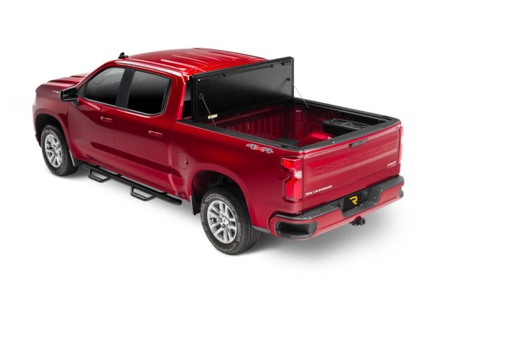 UnderCover 19-20 Chevy Silverado 1500 5.8ft (w/ or w/o MPT) Armor Flex Bed Cover - Black Textured - Bull Strap