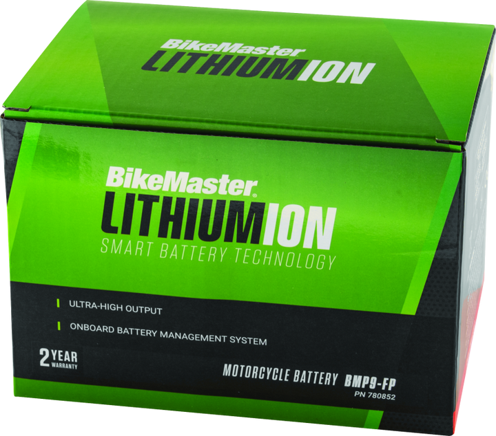 BikeMaster Lithium Ion 2.0 Battery - BMP9-FP - Bull Strap