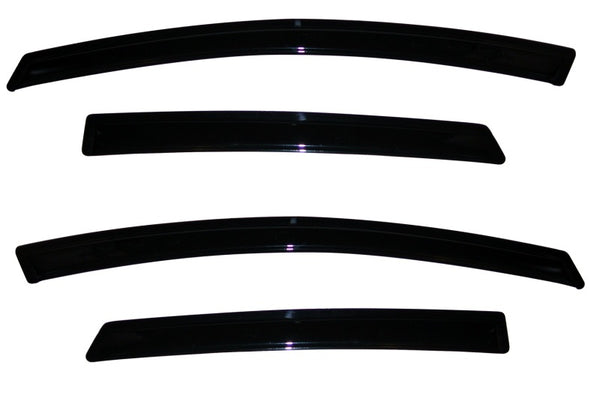 AVS 09-18 Ford Fiesta (Sedan & Hatch) Ventvisor Outside Mount Window Deflectors 4pc - Smoke - Bull Strap