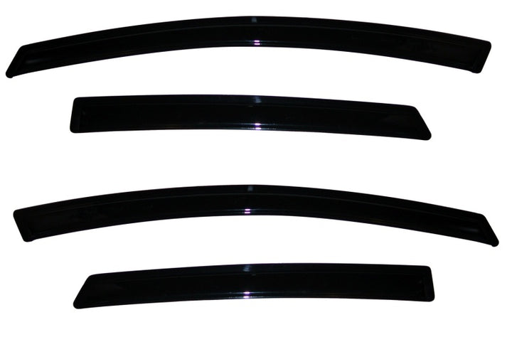 AVS 09-18 Ford Fiesta (Sedan & Hatch) Ventvisor Outside Mount Window Deflectors 4pc - Smoke - Bull Strap