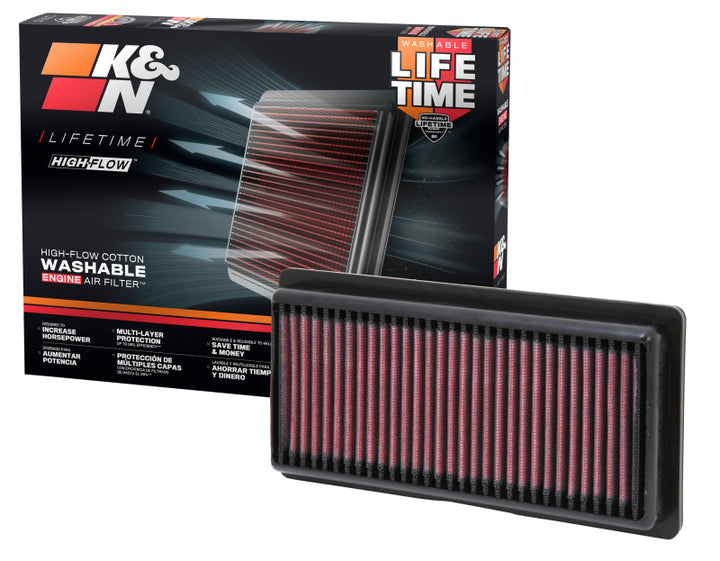 K&N 94-02 Dodge Ram 2500/3500 5.9L DSL Drop In Air Filter - Bull Strap
