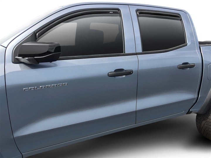 AVS 2023 Chevrolet Colorado In-Channel Ventvisor Low Profile Deflectors 4pc - Smoke - Bull Strap