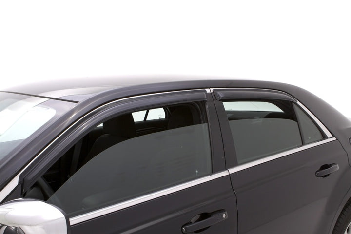 AVS 11-18 Chrysler 300 Ventvisor Outside Mount Window Deflectors 4pc - Smoke - Bull Strap