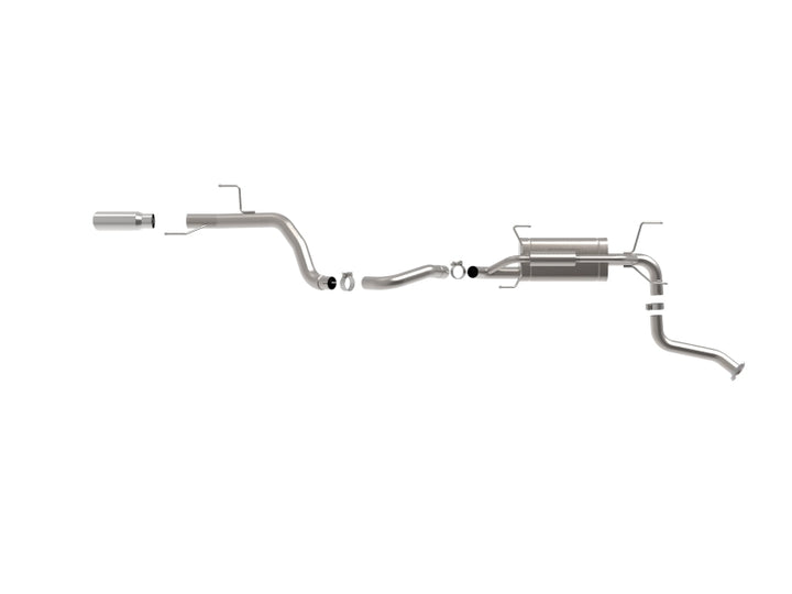 aFe 2025 Toyota 4-Runner 2.5in to 3in SS-304 Cat-Back Exhaust w/ Polished Tip - Bull Strap