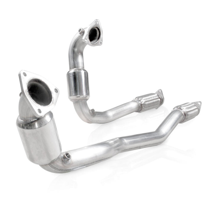 Stainless Works 2010-18 Ford Taurus SHO V6 Downpipe High-Flow Cats - Bull Strap