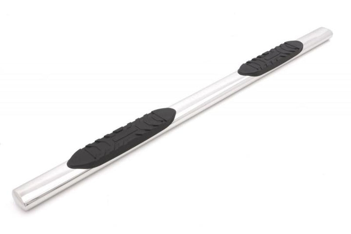 Lund 07-17 Chevy Silverado 1500 Ext. Cab 5in. Oval Straight SS Nerf Bars - Polished - Bull Strap