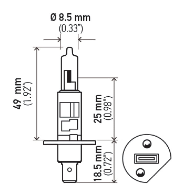 Hella Optilux H1 100W XB Extreme White Bulbs (Pair) - Bull Strap