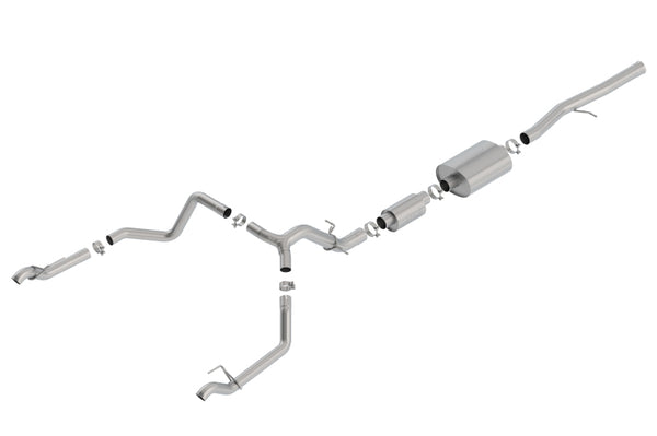 Borla 19 Chevrolet Silverado/GMC Sierra 1500 6.2L SS (S-Type) Catback Exhaust w/ Factory Tips - Bull Strap