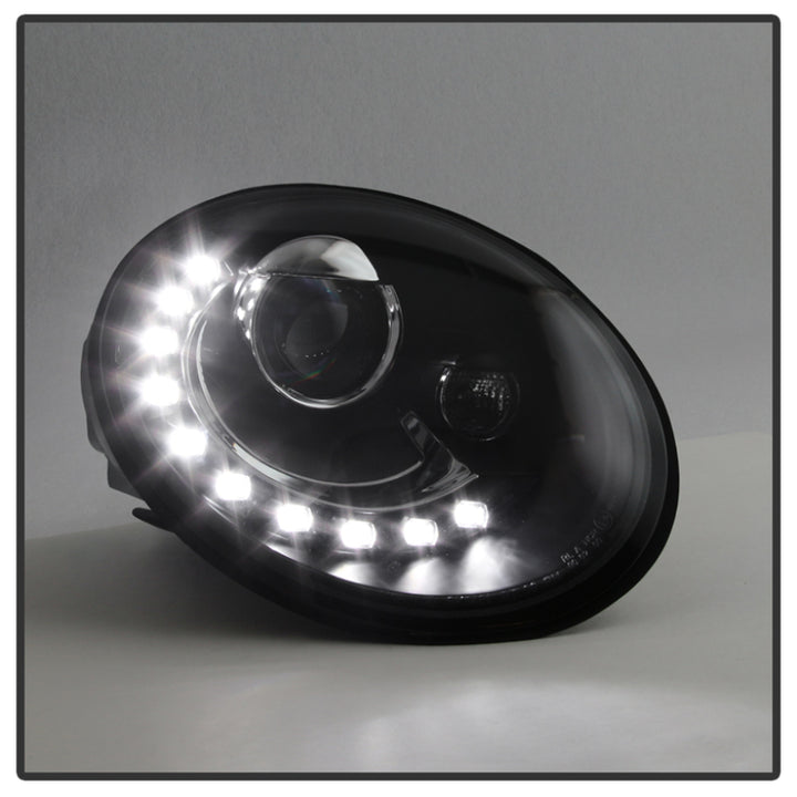Spyder Volkswagen Beetle 06-10 Projector Headlights DRL LED Black PRO-YD-VB06-DRL-BK - Bull Strap