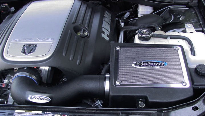 Volant 05-10 Dodge Charger 5.7L Pro5 Closed Box Air Intake System - Bull Strap