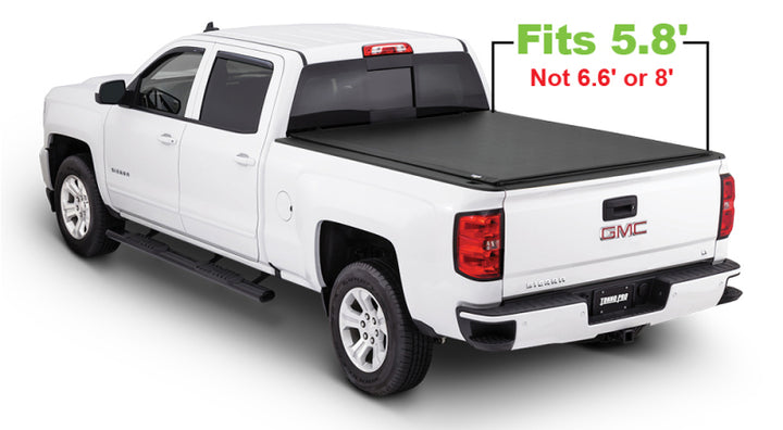Tonno Pro 14-19 Chevy Silverado 1500 5.8ft Fleetside Lo-Roll Tonneau Cover - Bull Strap
