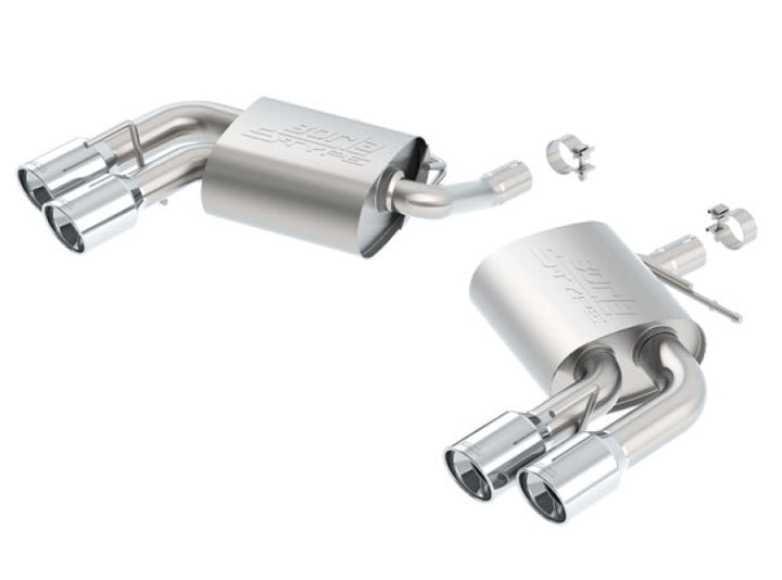 Borla 2016 Chevy Camaro V6 AT/MT S-Type Rear Section Exhaust w/o Dual Mode Valves - Bull Strap