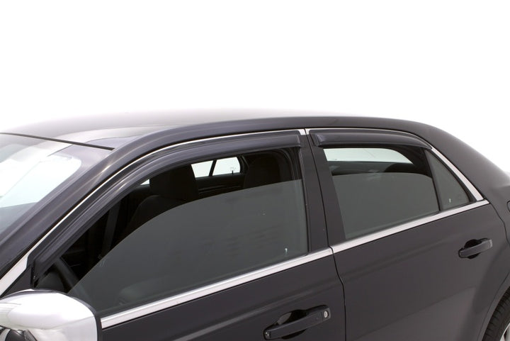AVS 11-18 Chrysler 300 Ventvisor Outside Mount Window Deflectors 4pc - Smoke - Bull Strap