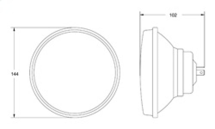 Hella Vision Plus 5.75 inch Round High/Low Beam Conversion Headlamp Kit - Bull Strap