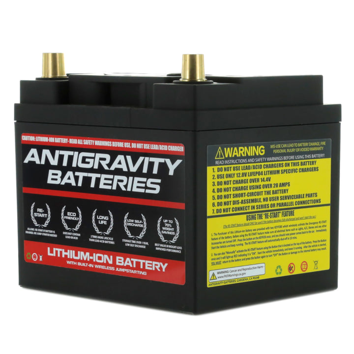 Antigravity Group 26 Lithium Car Battery w/Re-Start - Bull Strap