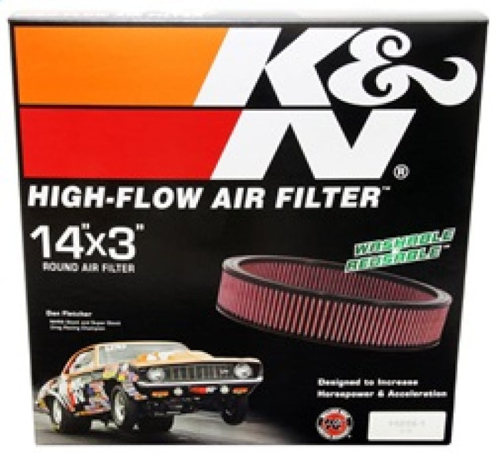 K&N Replacement Air Filter GM CARS & TRUCKS, V8, 1966-84 - Bull Strap