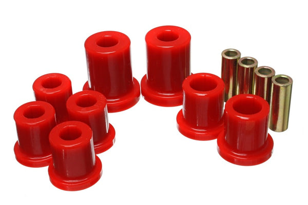 Energy Suspension 03-09 Lexus GX470 / 03-09 Toyota 4Runner 2WD/4WD Red Front Control Arm Bushing Set - Bull Strap