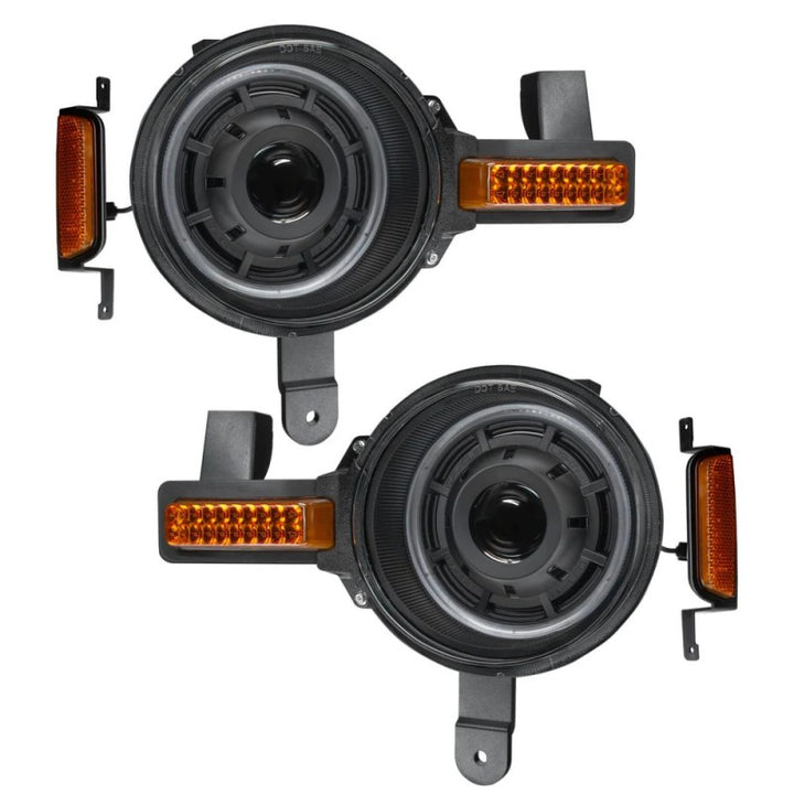 Oracle 2021+ Ford Bronco Oculus  Bi-LED Projector Headlights - Amber/White Switchback - Bull Strap