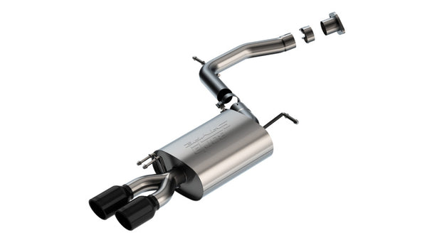 Borla 20-22 Hyundai Palisade/2023 Kia Telluride 3.8L V6 S-Type Axle-Back Exhaust w/ Black Chrome Tip - Bull Strap