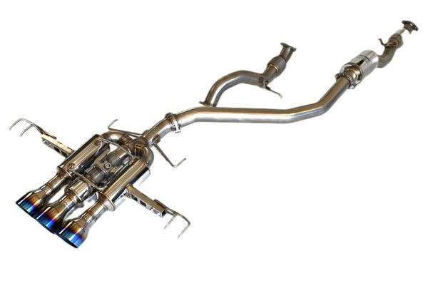Invidia 22+ HONDA CIVIC TYPE-R FL5 R400 SINGLE LAYER TI TIP FULL CAT-BACK (NON POLISH PIPE) - Bull Strap