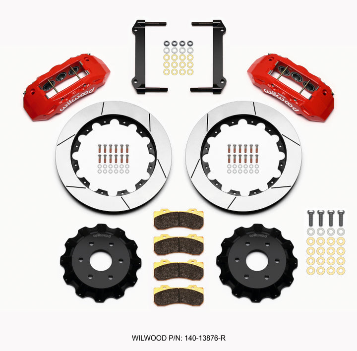 Wilwood TX6R Front Kit 16.00in Red 1999-2014 GM Truck/SUV 1500 - Bull Strap