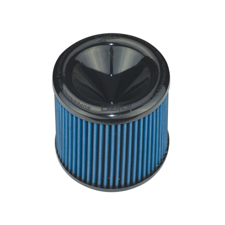 Injen AMSOIL Replacement Nanofiber Dry Air FIlter 5in Flange Diameter/6.5in Base/6in Height/70 Pleat - Bull Strap