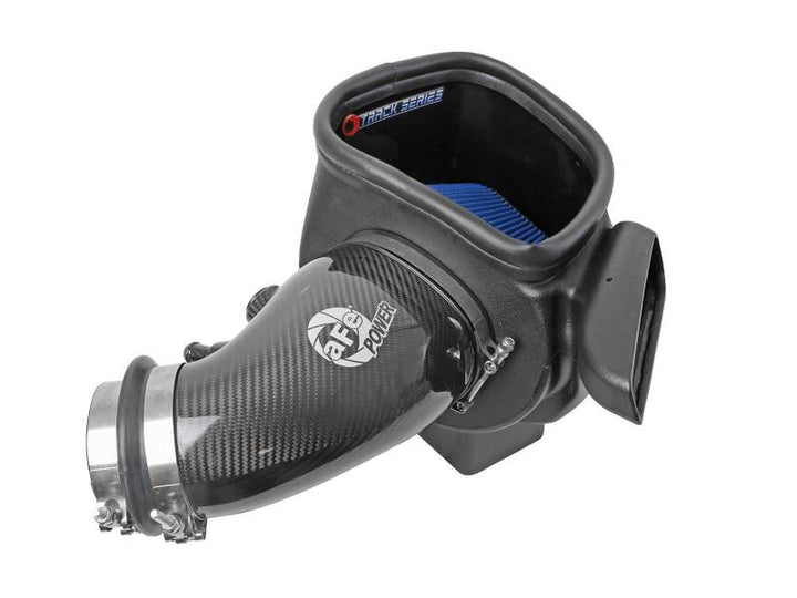 aFe 12-21 Jeep Grand Cherokee 6.4L Track Series Carbon Fiber Cold Air Intake System w/Pro 5R Filter - Bull Strap