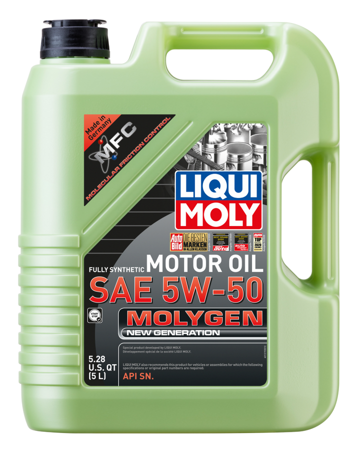 LIQUI MOLY 5L Molygen New Generation Motor Oil SAE 5W50 - Bull Strap