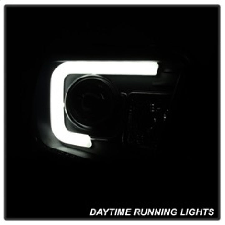 Spyder Toyota Tundra 2014-2016 Projector Headlights Light Bar DRL Black Smoke PRO-YD-TTU14-DRL-BSM - Bull Strap